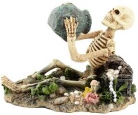 Skelett mit Schatz 13,5 cm