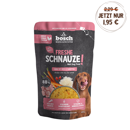 Bosch  Freshe Schnauze  Huhn mit Reis & Karotten 8 x 250 g