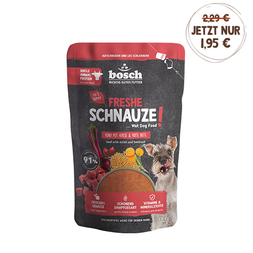 Bosch  Freshe Schnauze  Rind mit Hirse & Rote Bete 8 x 250 g