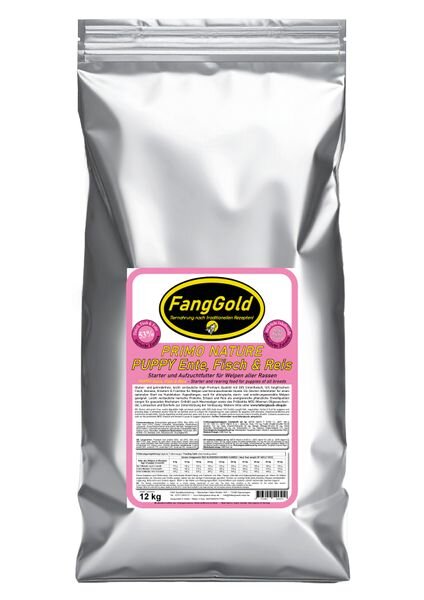 FangGold Primo Nature PUPPY Welpenfutter Ente, Fisch & Reis 12 kg
