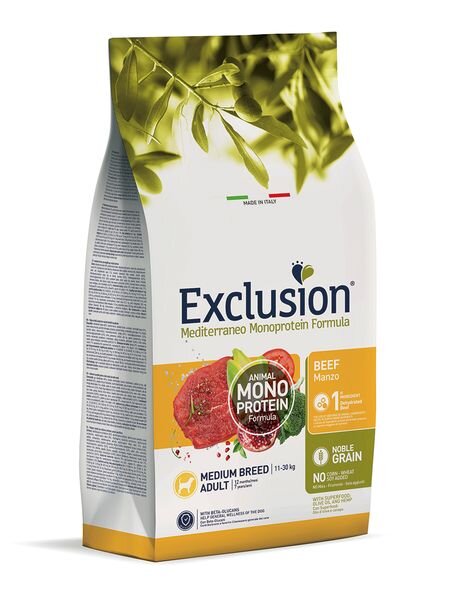 Exclusion Mediterraneo Noble Grain Adult Rind Medium 12 kg