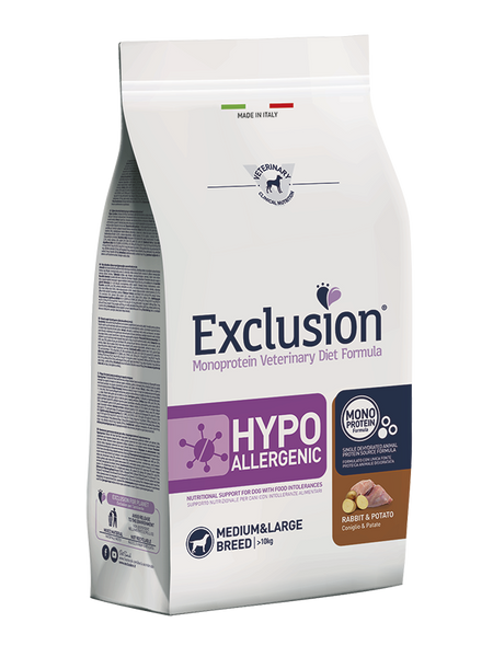 Exclusion Hypoallergenic Kaninchen & Kartoffel Medium/Large  12 kg