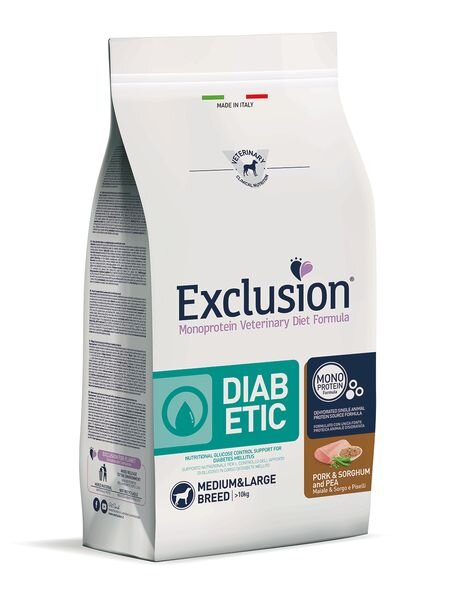 Exclusion Diabetic Schwein, Hirse & Erbse Medium/Large 12 kg
