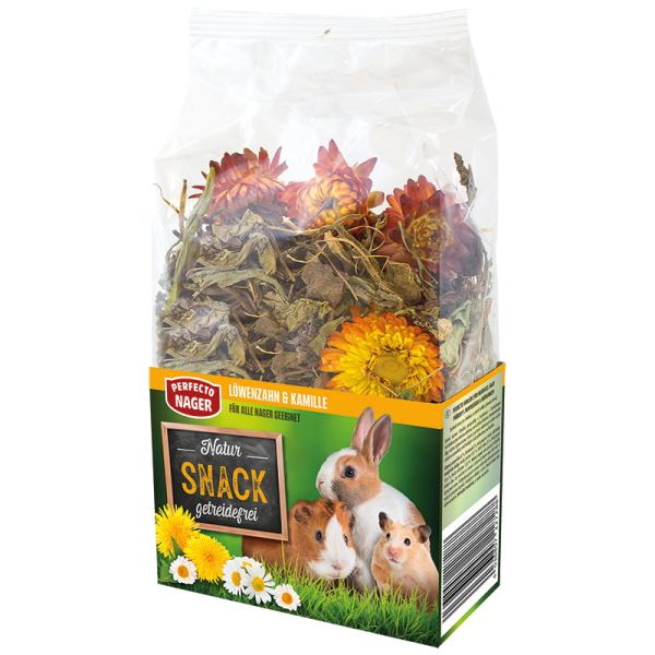 Perfecto Nager Snack mit Löwenzahn & Kamille 100g