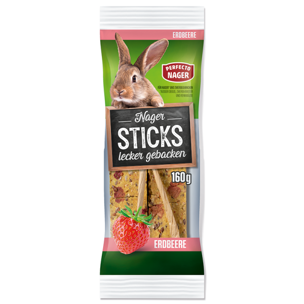 Perfecto Nager Nager Sticks Erdbeere 160g