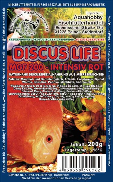 Discus Life MFG200 intensiv Rot 200g