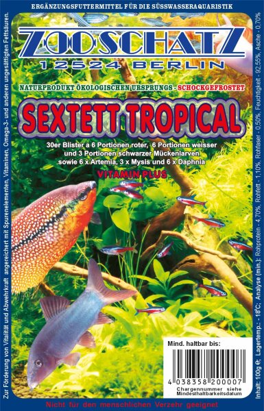 Tropical Sextett 100g Frostfuttermix