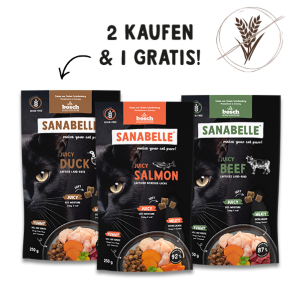 Sanabelle Juicy 2 + 1 gratis!