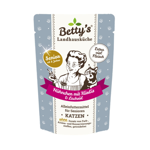 Betty`s Landhausküche Senior Hühnchen mit Kürbis und Lachsöl 100g 6 x 200 g