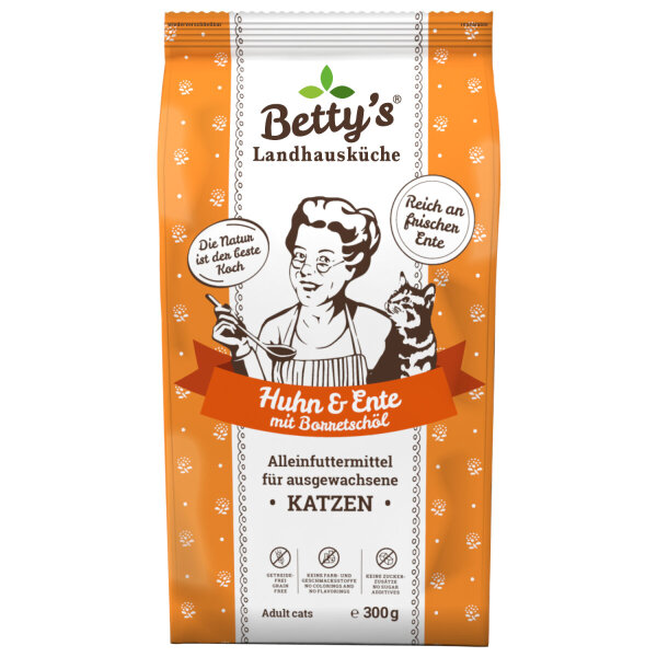 Betty`s Landhausküche Katze Adult Huhn & Ente  300 g