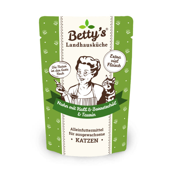 Betty`s Landhausküche Frischebeutel Huhn & Kalb mit Borretschöl 100g 6 x 200 g