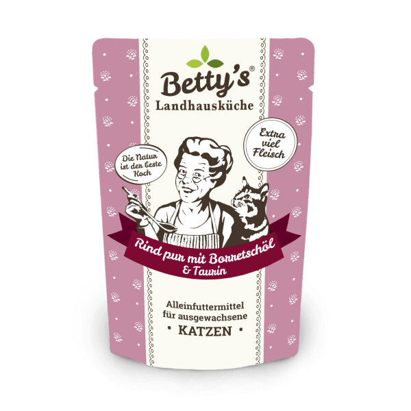 Betty`s Landhausküche Frischebeutel Rind pur mit Borretschöl 100g 12 x 100 g