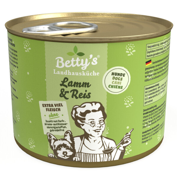 Betty`s Landhausküche Lamm & Reis 6 x 200g